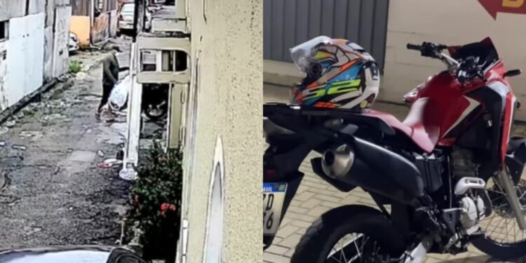 Homem é flagrado furtando motocicleta no bairro Japiim
