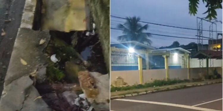 Moradores querem conserto de calçada destruída no Coroado 3