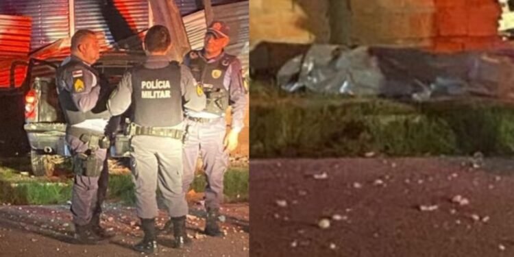 Motorista morre após bater contra muro e poste na zona Oeste de Manaus (Foto: Reprodução/ redes sociais)