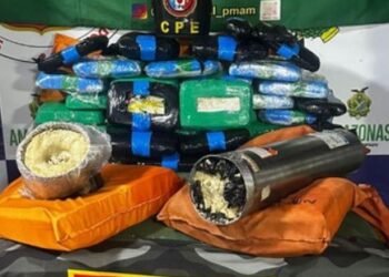 FICCO/AM apreende 48 kg de drogas durante fiscalização na Base Tiradentes (Foto: Reprodução/ PF)