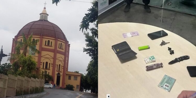 Homem é preso após agredir padre na zona Sul de Manaus (Fotos: Reprodução/ internet/ PMAM)