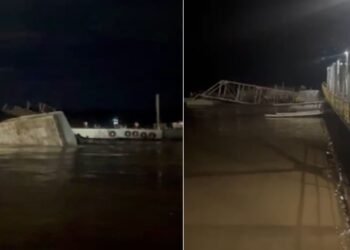 Balsa petroleira colide contra porto de Humaitá