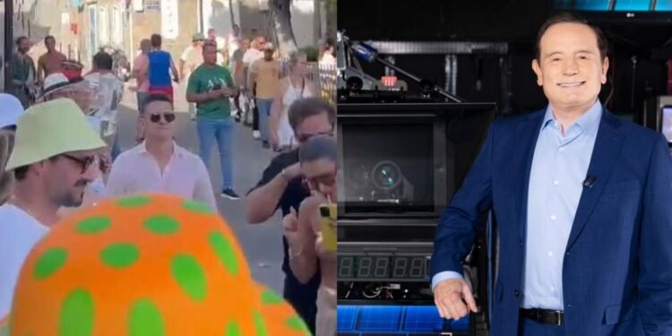 Roberto Cabrini apresenta o Domingo Espetacular, da TV Record (Foto: Reprodução/Instagram)