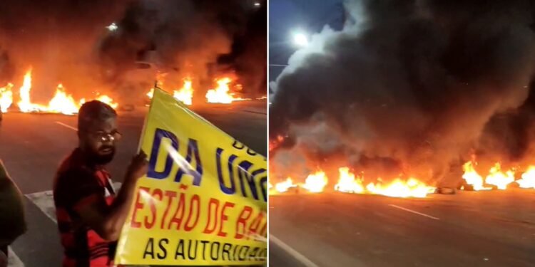 Moradores do bairro União protestam