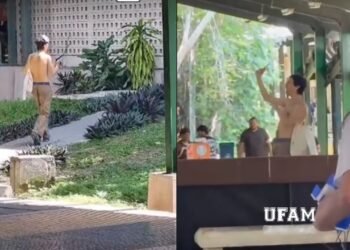 Jovem ficou circulando pelos corredores (Foto: Reprodução/Instagram)