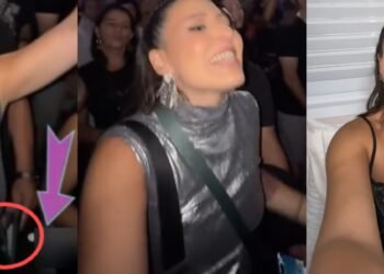 Digital influencer registra momento de furto de celular durante show em São Paulo (SP) (Fotos: Reprodução/ redes sociais)