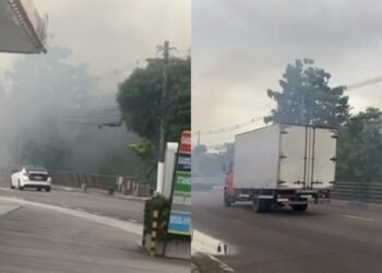 Somente nesta segunda-feira, três ocorrências de incêndio foram registradas em Manaus (Fotos: Reprodução/ redes sociais)