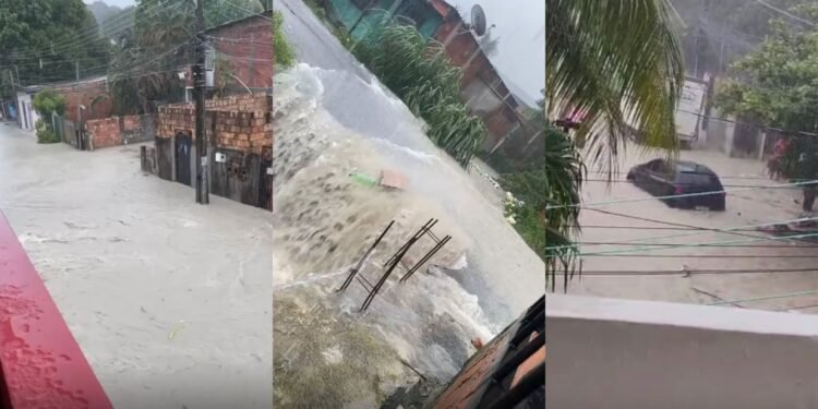 Forte chuva causa alagamentos e prejuízos em Manaus nesta quarta-feira, 19