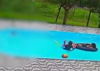 Vídeo criança morre afogada em piscina no interior do amazonas