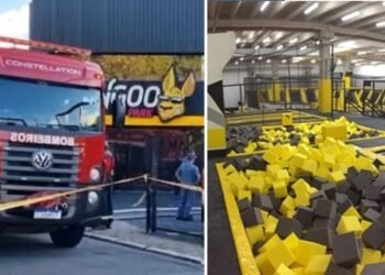 Incêndio deixa duas pessoas feridas em complexo de diversões em SP