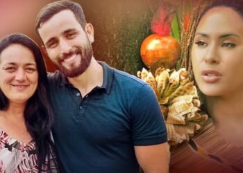 Matteus Amaral, sua mãe Luciane Amaral, e Isabelle Nogueira (Arte: Abraão Torres/Rios de Notícias)