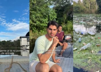 Matheus Garcia mostrou a poluição no local (Foto: Reprodução/Instagram)