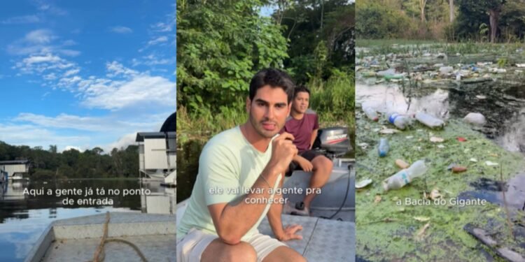 Matheus Garcia mostrou a poluição no local (Foto: Reprodução/Instagram)