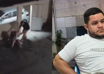 Homem que agrediu a companheira com bebê de colo