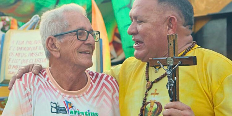 O reencontro de Jair Mendes e Juarez Lima em 2023 (Foto: Gabriel Lopes)