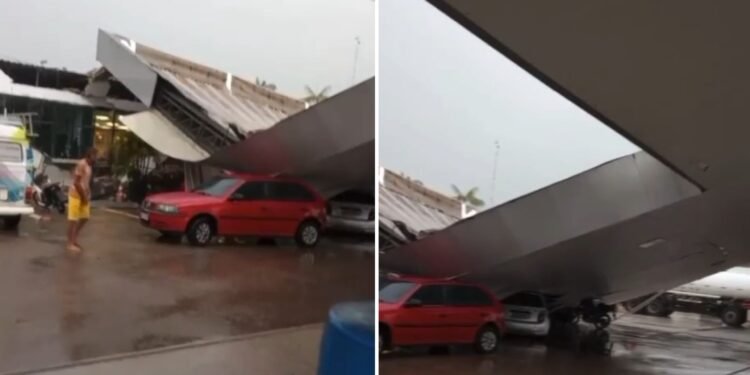 Duas pessoas tiveram ferimentos leves (Foto: Reprodução/Internet)