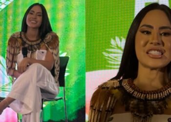 A Cunhã-Poranga do Boi Garantido falou sobre as expectativas para seu festival (Fotos: Patrick Jr/Rios de Notícias)