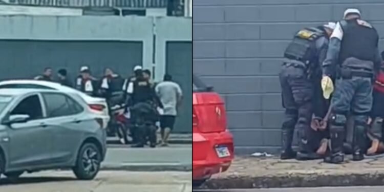 Grupo criminoso suspeito de sequestrar motorista é preso durante blitz na zona Oeste de Manaus (Fotos: reproduçao/ redes sociais)