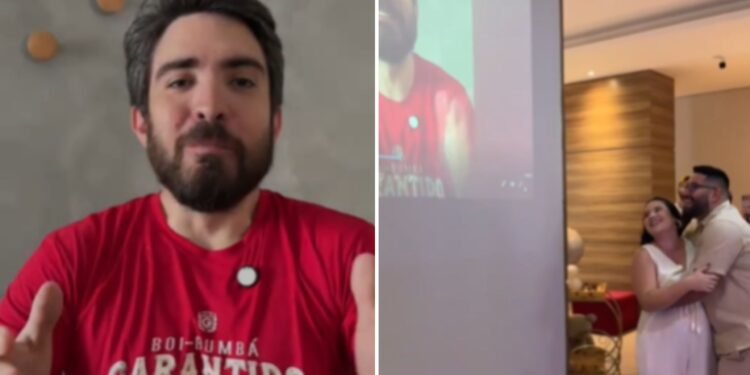 Amo do Boi Garantido versa em chá revelação de casal