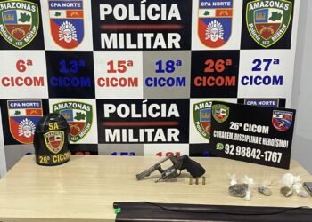 Jovem é preso por atirar contra policiais na zona Norte de Manaus