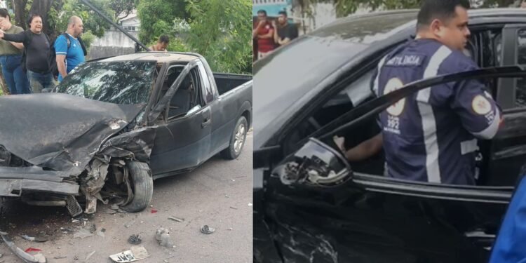 Motorista em alta velocidade colide contra veículos