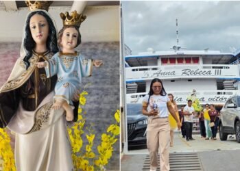 Parintinenses celebram a chegada da imagem de Nossa Senhora do Carmo a Manaus