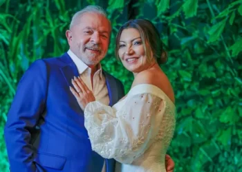 Lula e Janja, na festa de casamento em um buffet na zona sul de São Paulo Imagem: Ricardo Stuckert/Divulgação