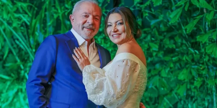 Lula e Janja, na festa de casamento em um buffet na zona sul de São Paulo Imagem: Ricardo Stuckert/Divulgação