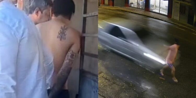 Momento do acidente que tirou a vida do rapaz- (Foto: Reprodução/redes sociais)