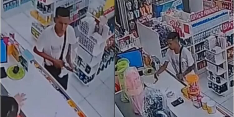 "Com todo respeito me passa o dinheiro do caixa", diz assaltante a funcionária