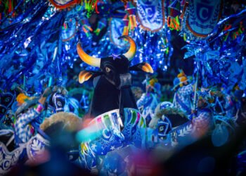 58º Festival de Parintins: Caprichoso encerra a primeira noite com Amyipaguana: Retomada pelas Lutas - (Foto: João Dejacy/ Rios De Notícias)