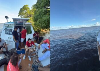 Lancha com passageiros fica à deriva após sair de Parintins rumo a Manaus