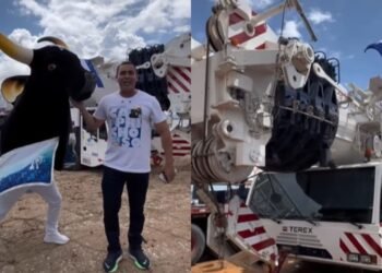 Guindaste chega a Parintins para apresentações do Boi Caprichoso