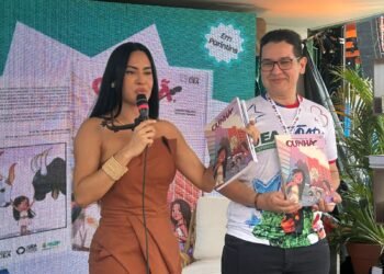 A um dia do Festival, Isabelle Nogueira lança livro 'As Aventuras da Cunhã' em Parintins