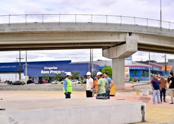 Alça viária superior do viaduto Rei Pelé (Foto: Dheyzo Lemos/Semcom)