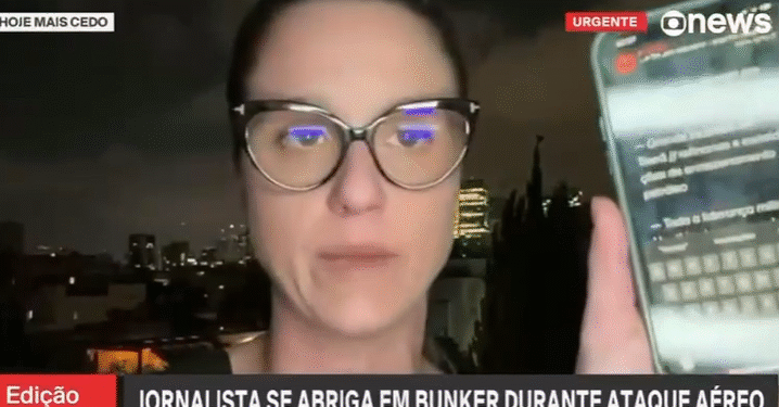 Repórter se abriga em bunker durante entrada ao vivo em meio a ataque em Israel