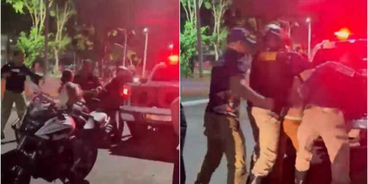 Agente do Detran-AM agride motociclista durante abordagem na Compensa
