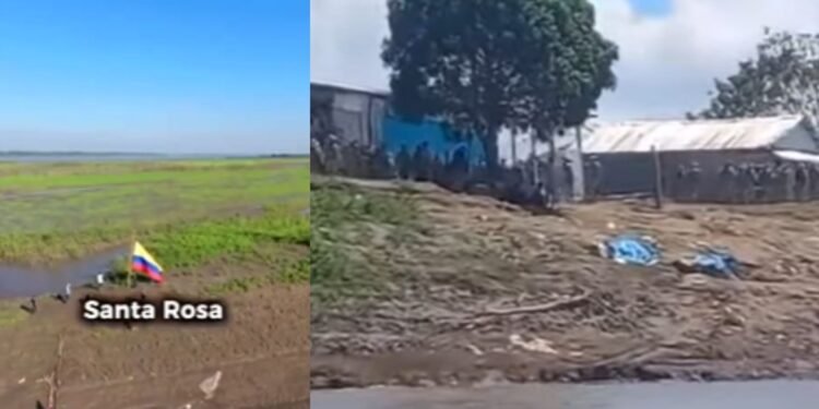 Imagens mostram a bandeira asteada no local; exército reage (Fotos: Reprodução/Internet)