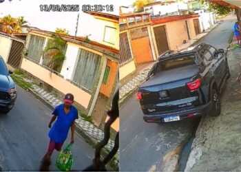 Câmeras registram furto de lixeira no bairro Japiim, em Manaus