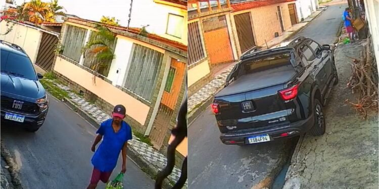 Câmeras registram furto de lixeira no bairro Japiim, em Manaus
