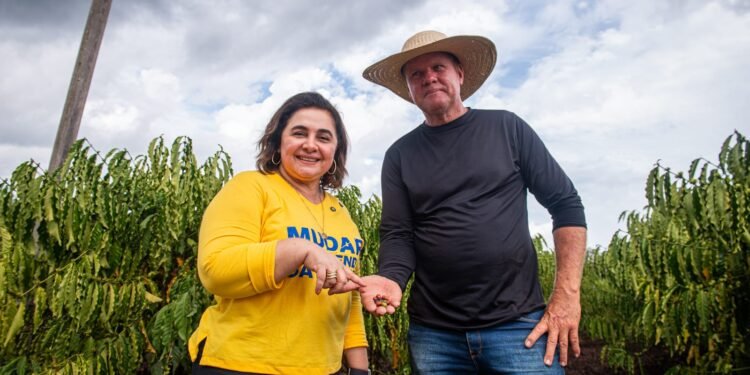 Maria do Carmo visita Distrito de Realidade e discute escoamento da produção com cafeicultores