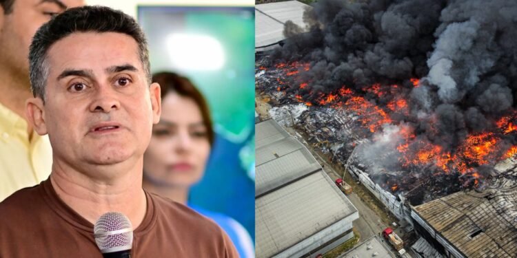 David Almeida se pronuncia 24h após incêndio em fábricas; internautas criticam e post é apagado - (Fotos: João Dejacy - Rios de Notícias e reprodução/ Semcom)