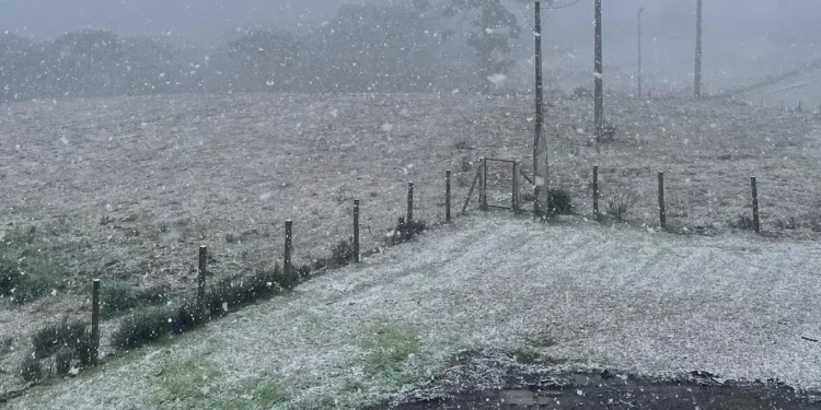 Rio Grande do Sul registra neve em algumas localidades