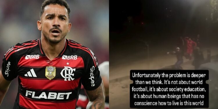 O atleta publicou o momento no Instagram (Fotos: Divulgação/Flamengo e Reprodução/Instagram - @daniluiz2)