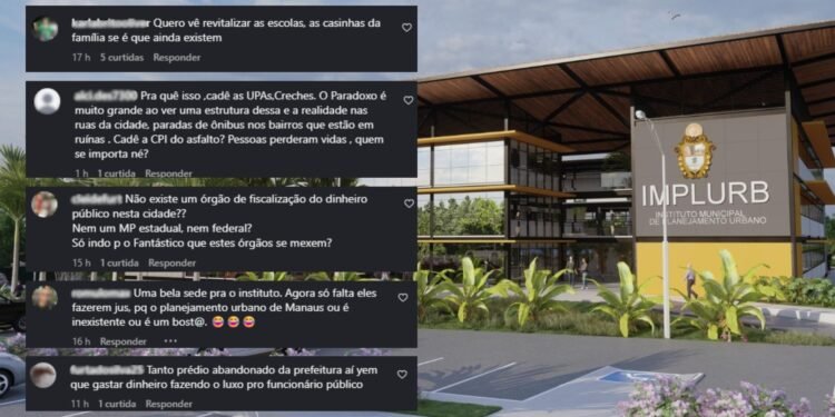 Comentários foram feitos no perfil do Instagram do RIOS DE NOTÍCIAS (Foto: Reprodução/Implurb)