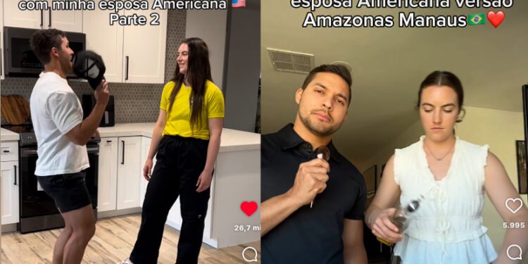 Lucas Sauro e esposa