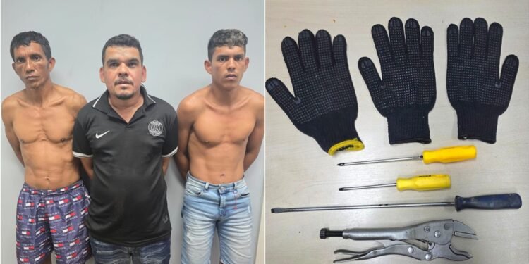 Trio é preso por furtos a supermercados na zona Leste de Manaus