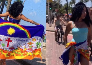Vídeo: candidata a miss é assediada por ciclista durante sessão de fotos na praia