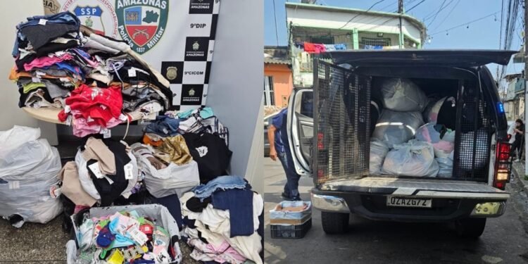 Mulher é presa com roupas furtadas de lojas em Manaus durante operação policial