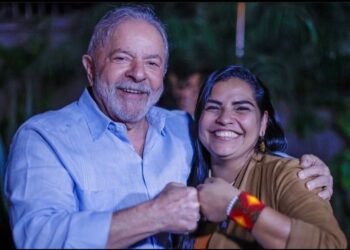 Anne Moura e o presidente Lula (Foto: Reprodução/Redes Sociais)